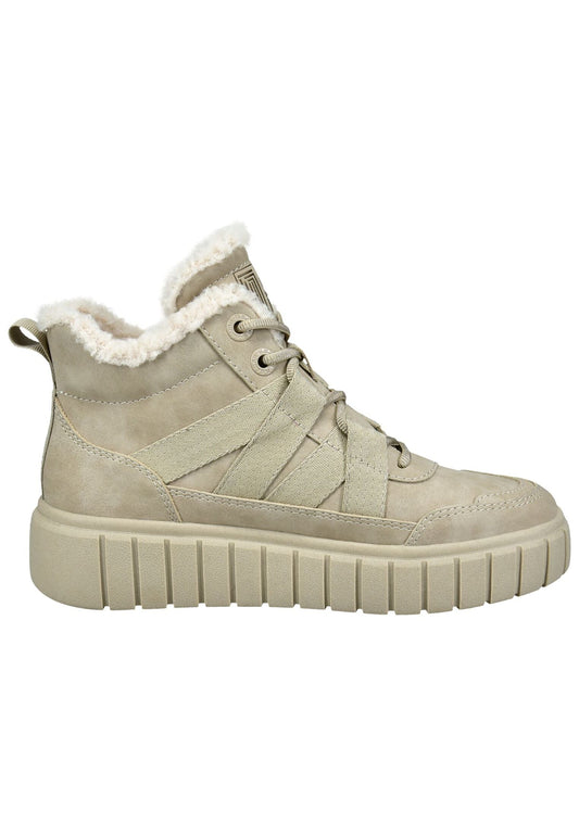 Bagatt Sneaker Veloursleder Beige/Weiß Warmfutter