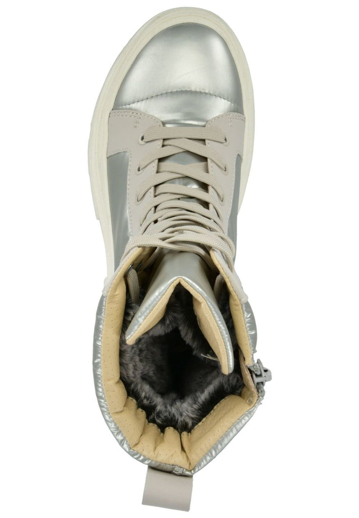 Bagatt Stiefel Lederimitat/Textil Beige/Silber Warmfutter