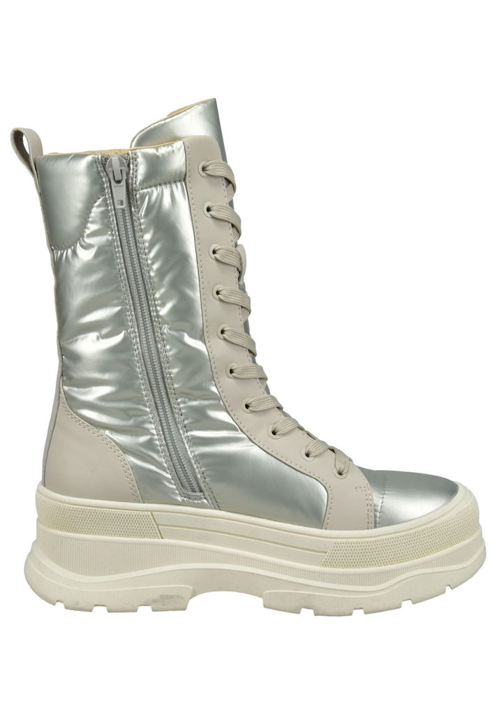 Bagatt Stiefel Lederimitat/Textil Beige/Silber Warmfutter