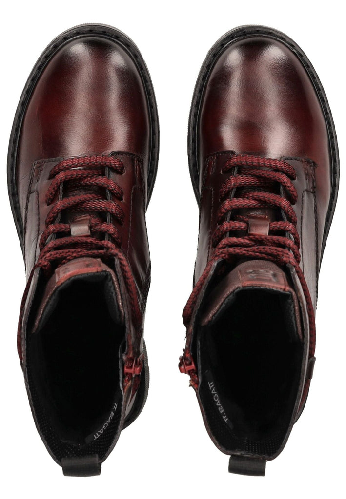 Bagatt Stiefelette Leder/Textil Dunkelrot Warmfutter