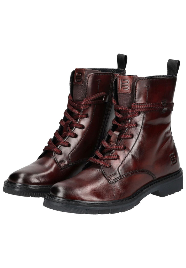 Bagatt Stiefelette Leder/Textil Dunkelrot Warmfutter