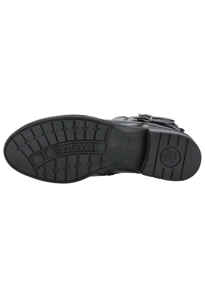 Bagatt Stiefelette Leder/Textil Schwarz/Schwarz