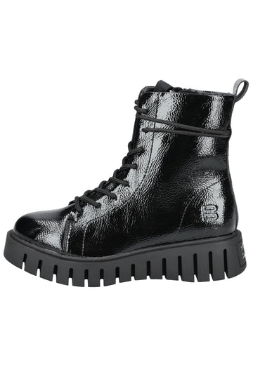 Bagatt Stiefelette Lederimitat Schwarz Lack