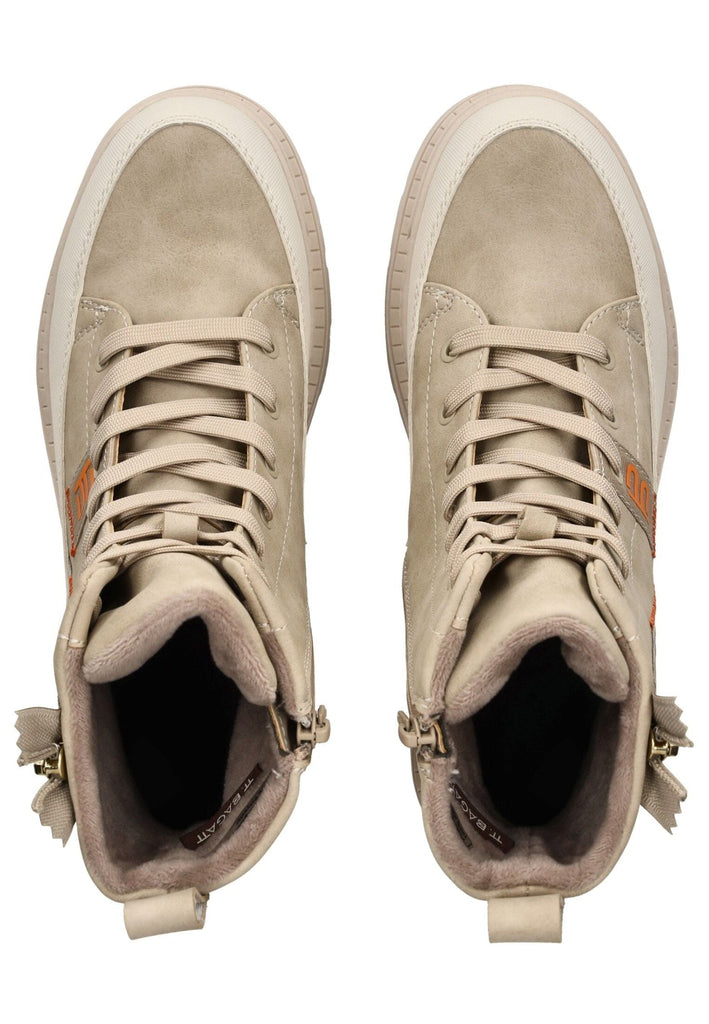 Bagatt Stiefelette Lederimitat/Textil Beige/Weiß Warmfutter