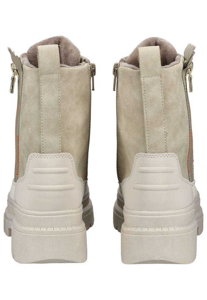 Bagatt Stiefelette Lederimitat/Textil Beige/Weiß Warmfutter