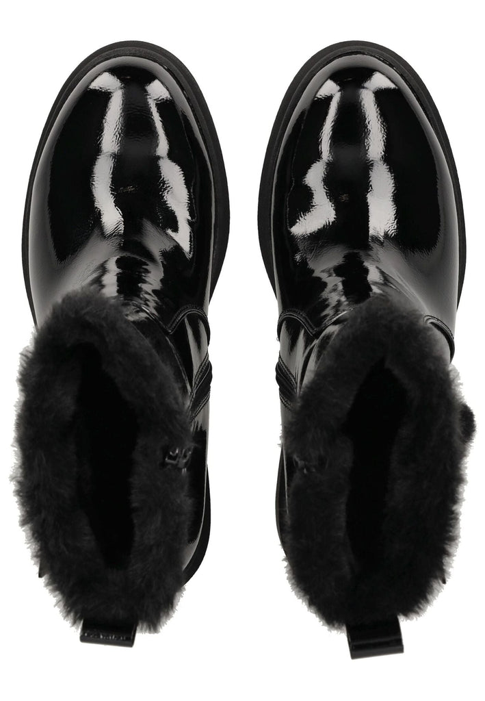 Bagatt Stiefelette Lederimitat/Textil Schwarz Lack Warmfutter
