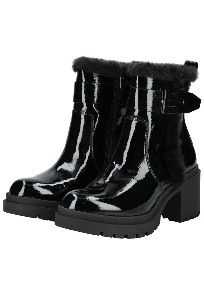 Bagatt Stiefelette Lederimitat/Textil Schwarz Lack Warmfutter