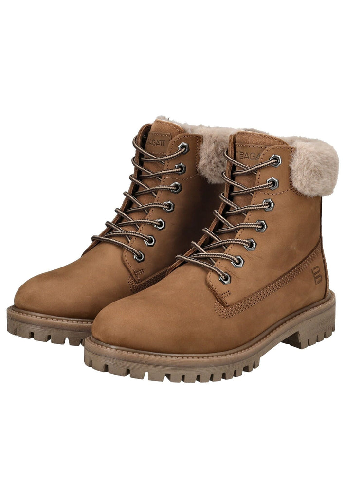 Bagatt Stiefelette Nubukleder/Textil Braun/Beige Warmfutter