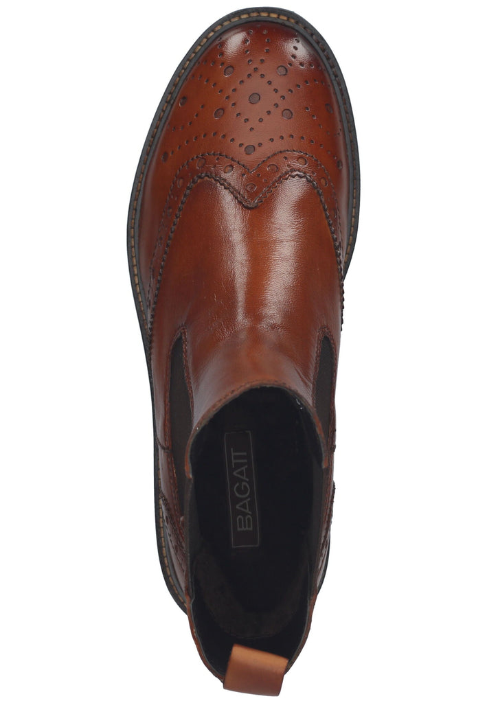 Bagatt Stiefelette Nubukleder/Textil Cognac