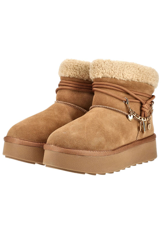Bagatt Stiefelette Veloursleder Braun Warmfutter