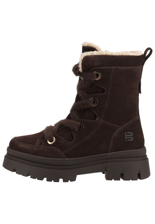 Bagatt Stiefelette Veloursleder Dunkelbraun Warmfutter