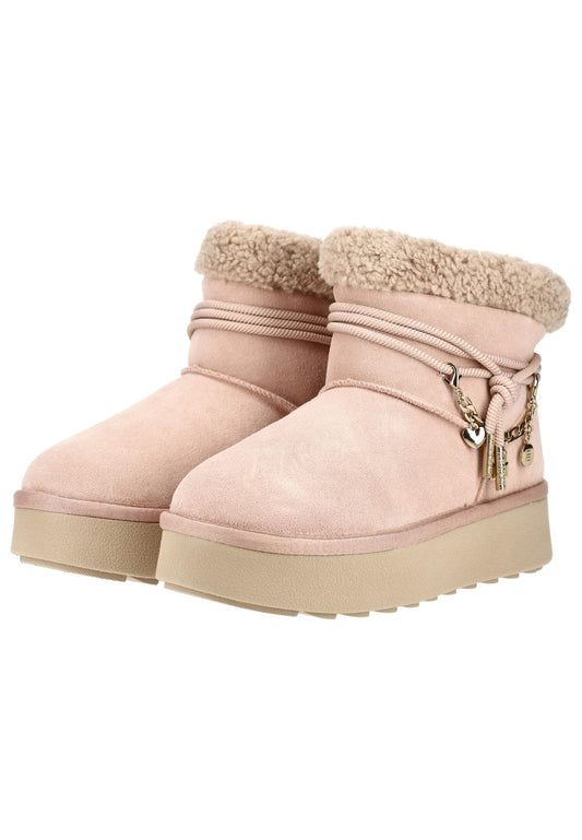Bagatt Stiefelette Veloursleder Rose Warmfutter