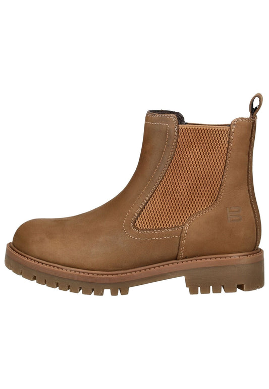 Bagatt Stiefelette Veloursleder/Textil Hellbraun