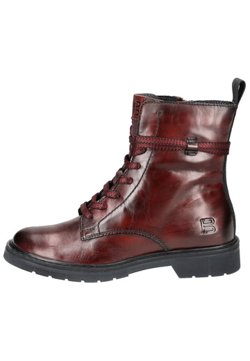 Stiefeletten Bagatt Stiefelette Leder/Textil Dunkelrot Warmfutter