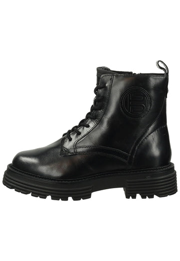 Stiefeletten Bagatt Stiefelette Leder/Textil Schwarz Warmfutter