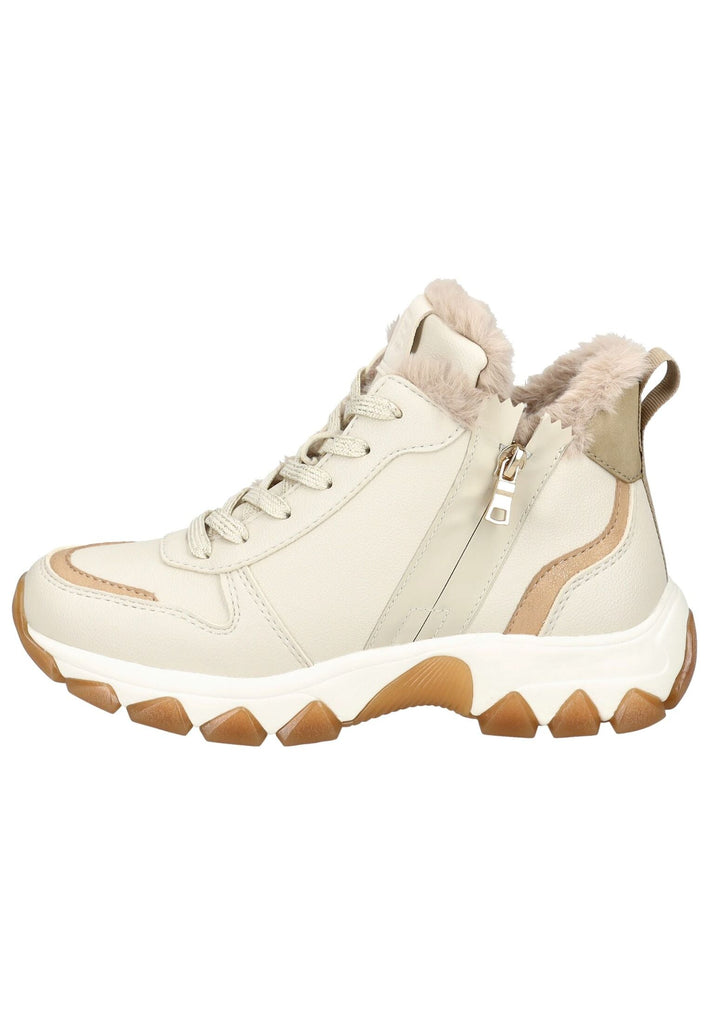 Stiefeletten Bagatt Stiefelette Lederimitat/Textil Beige/Braun Warmfutter