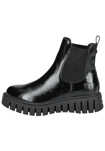 Stiefeletten Bagatt Stiefelette Lederimitat/Textil Schwarz Lack