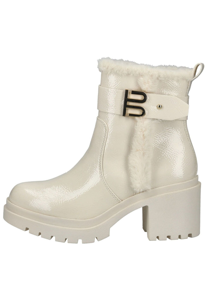 Stiefeletten Bagatt Stiefelette Lederimitat/Textil Weiß Lack Warmfutter