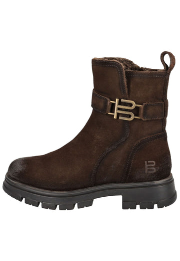 Stiefeletten Bagatt Stiefelette Veloursleder Dunkelbraun Warmfutter