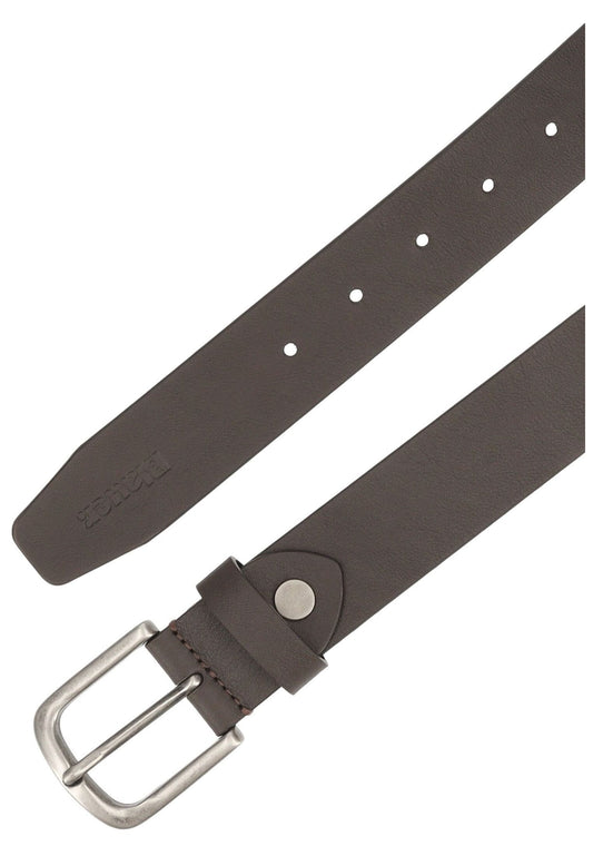 Blauer Gürtel Leder Dunkelbraun