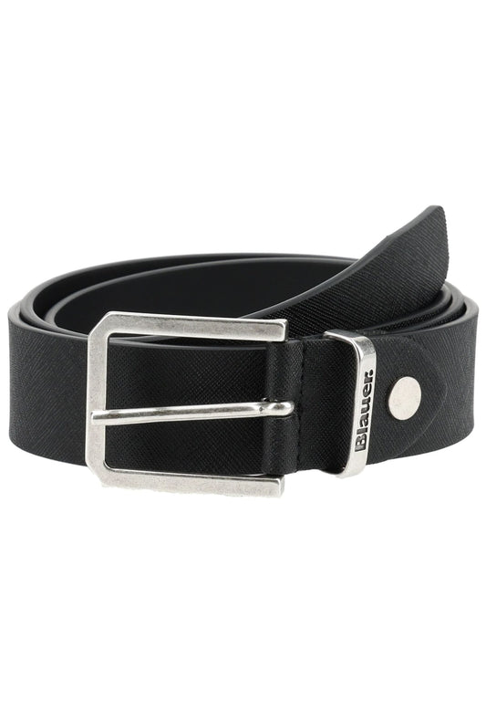 Blauer Gürtel Leder Schwarz