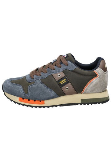 Sneaker Blauer Sneaker Leder/Textil Navy/Grün