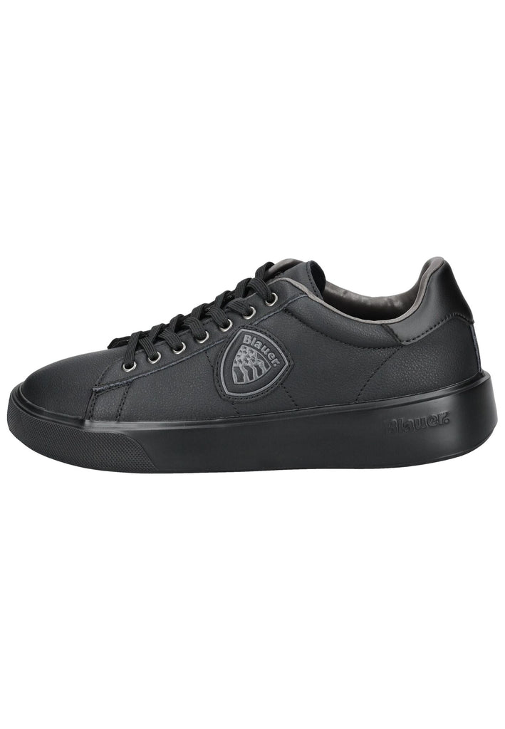 Sneaker Blauer Sneaker Leder/Textil Schwarz/Schwarz