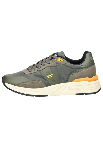 Sneaker Blauer Sneaker Lederimitat Grün