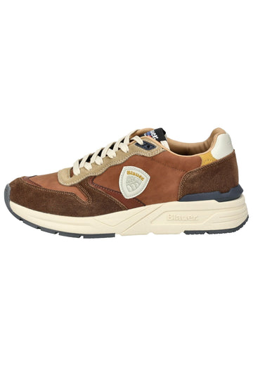 Sneaker Blauer Sneaker Veloursleder/Textil Braun