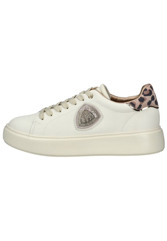 Blauer Sneaker Leder Cream