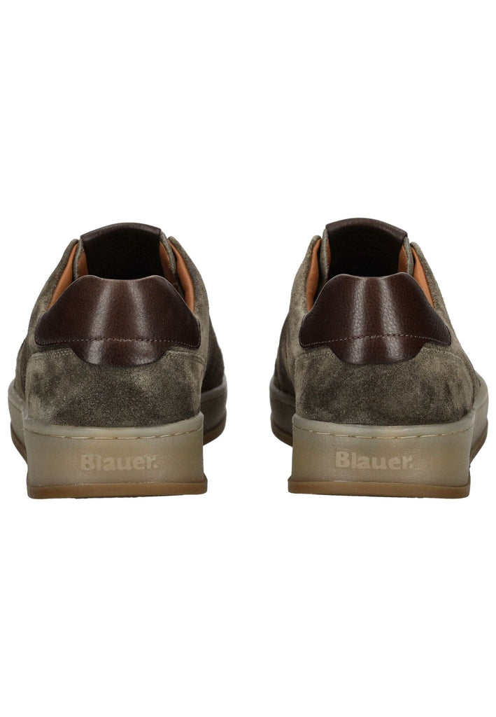 Blauer Sneaker Leder Military