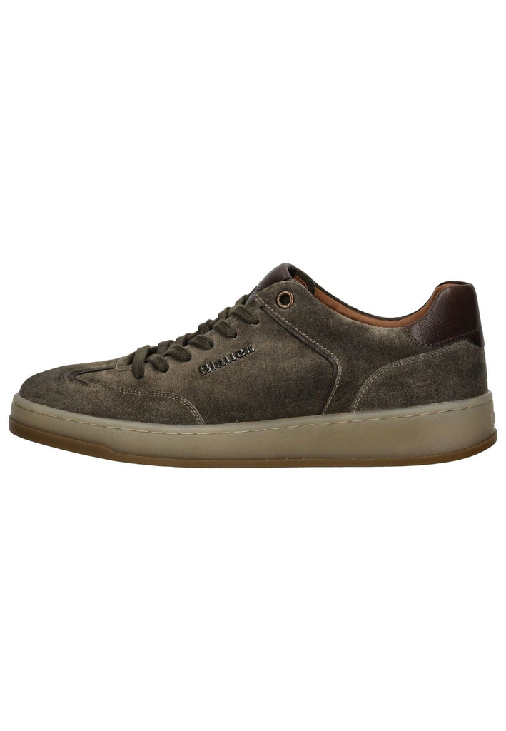 Blauer Sneaker Leder Military