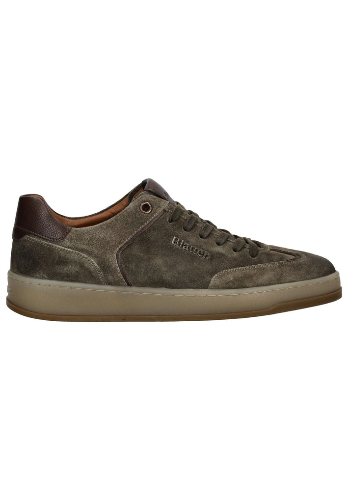 Blauer Sneaker Leder Military