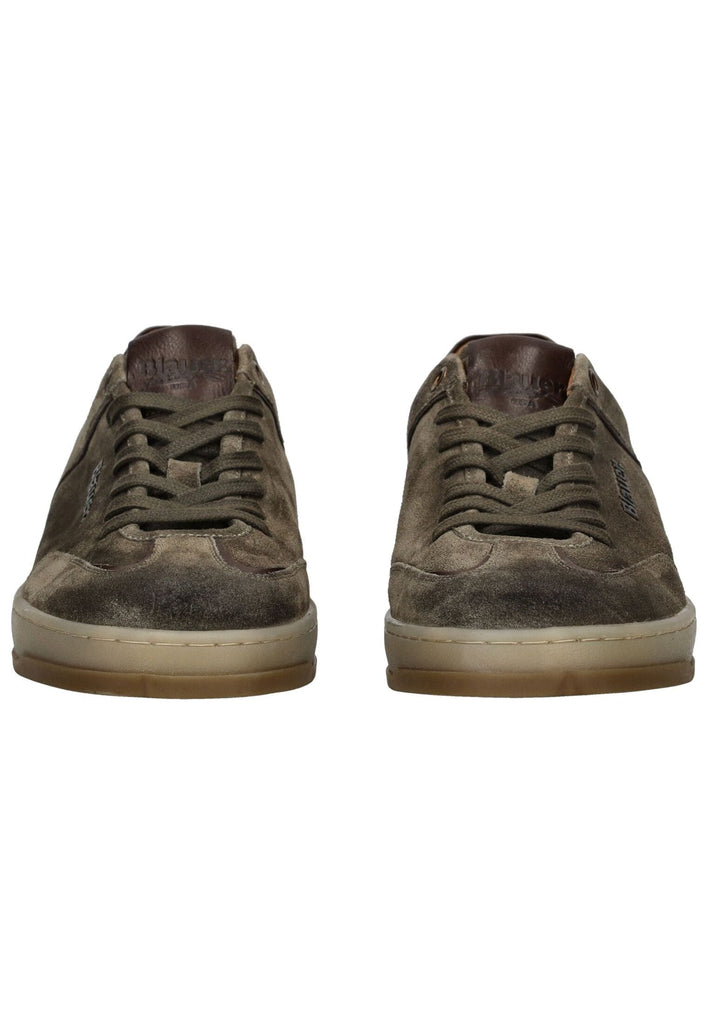 Blauer Sneaker Leder Military