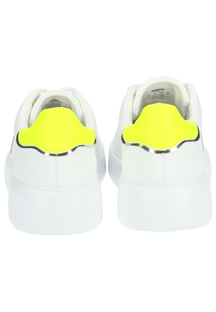 Blauer Sneaker Leder/Synthetik Weiß/Gelb