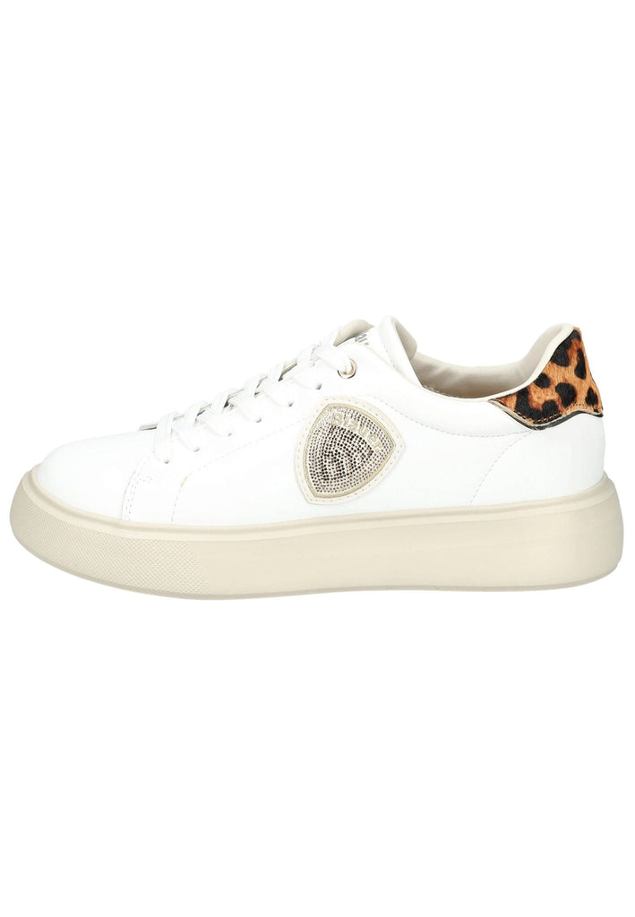 Blauer Sneaker Leder/Synthetik Weiß Kombi