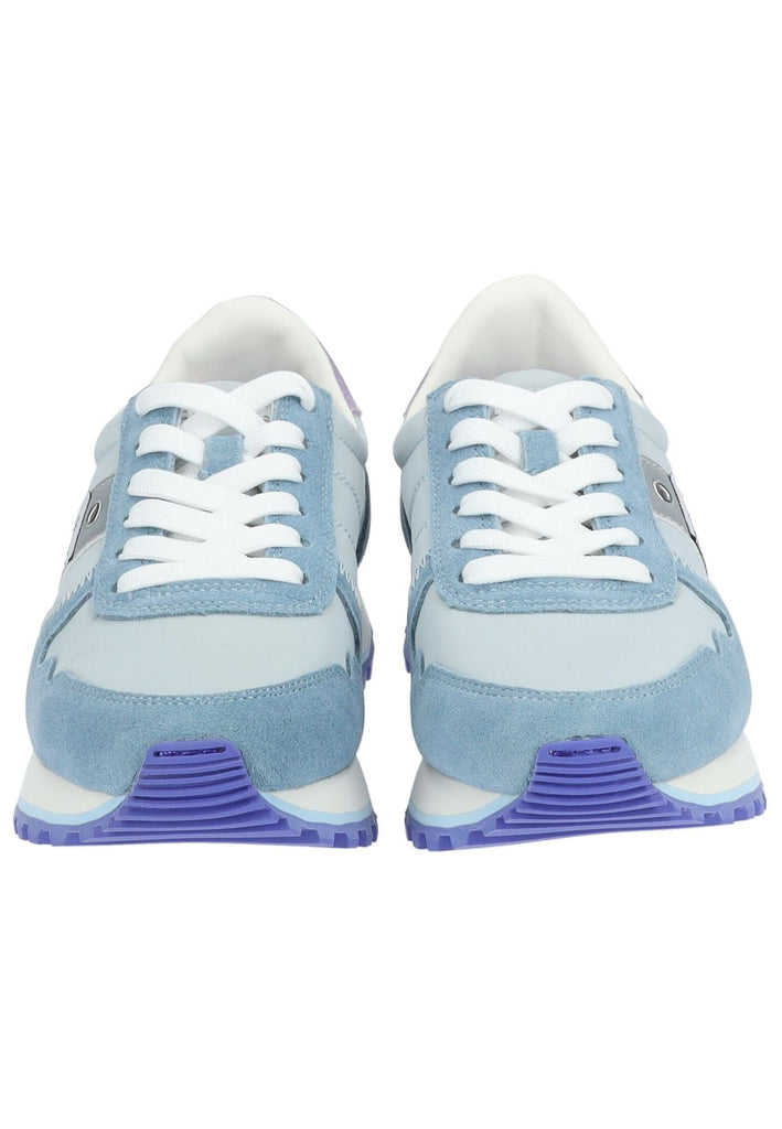 Blauer Sneaker Leder/Textil Hellblau