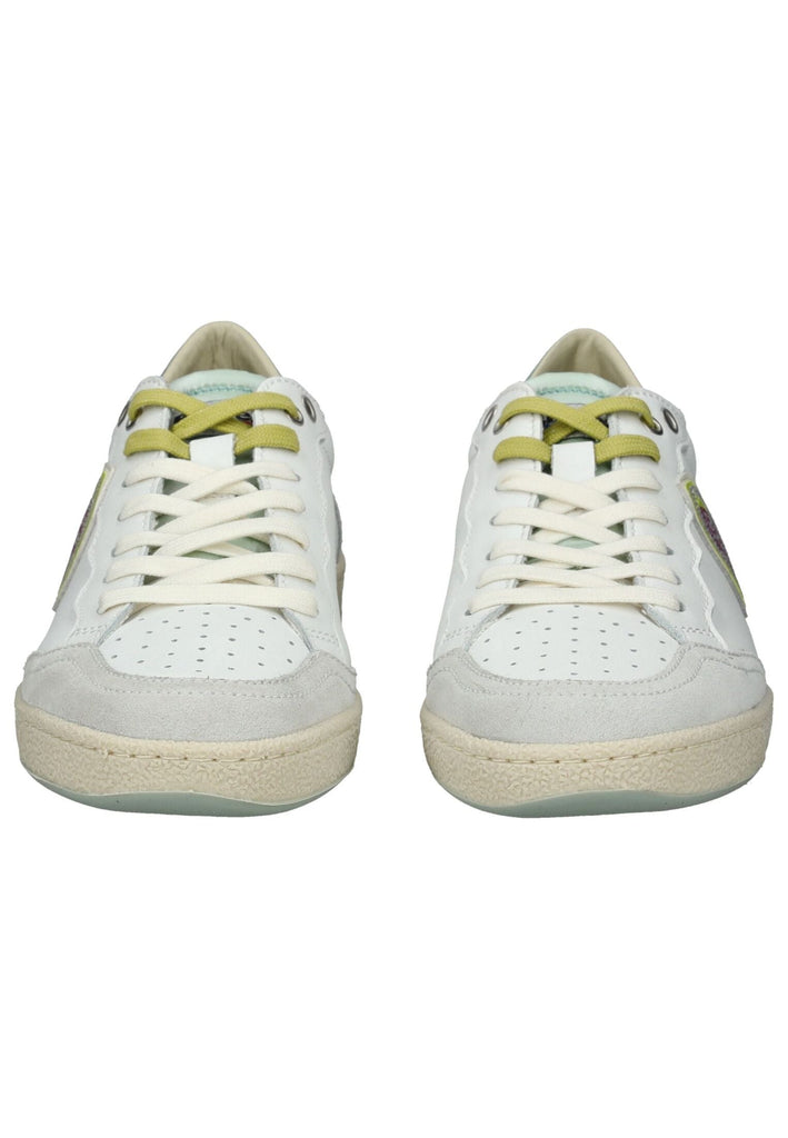 Blauer Sneaker Leder Weiß/Grau