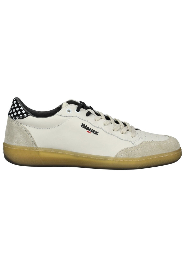 Blauer Sneaker Leder Weiß/Schwarz