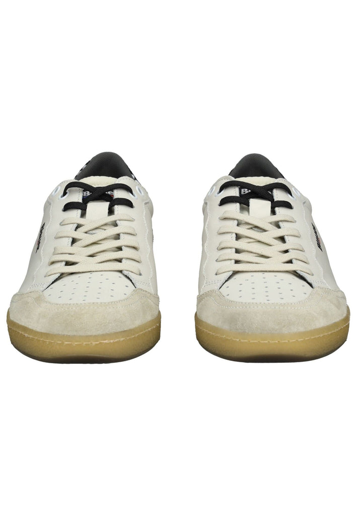 Blauer Sneaker Leder Weiß/Schwarz