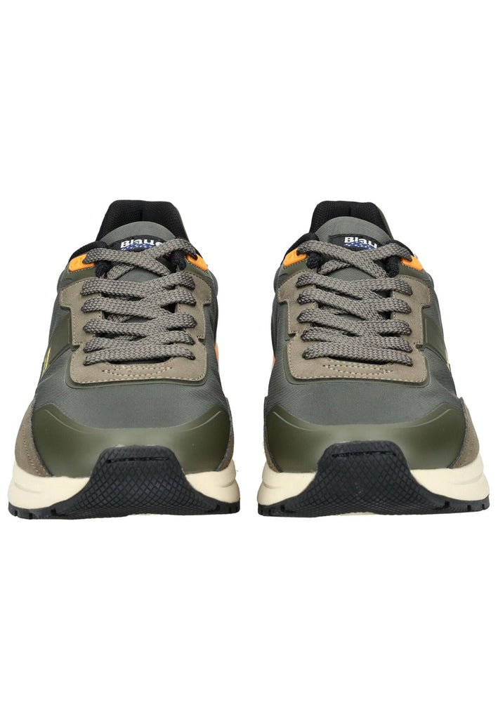 Blauer Sneaker Lederimitat Grün