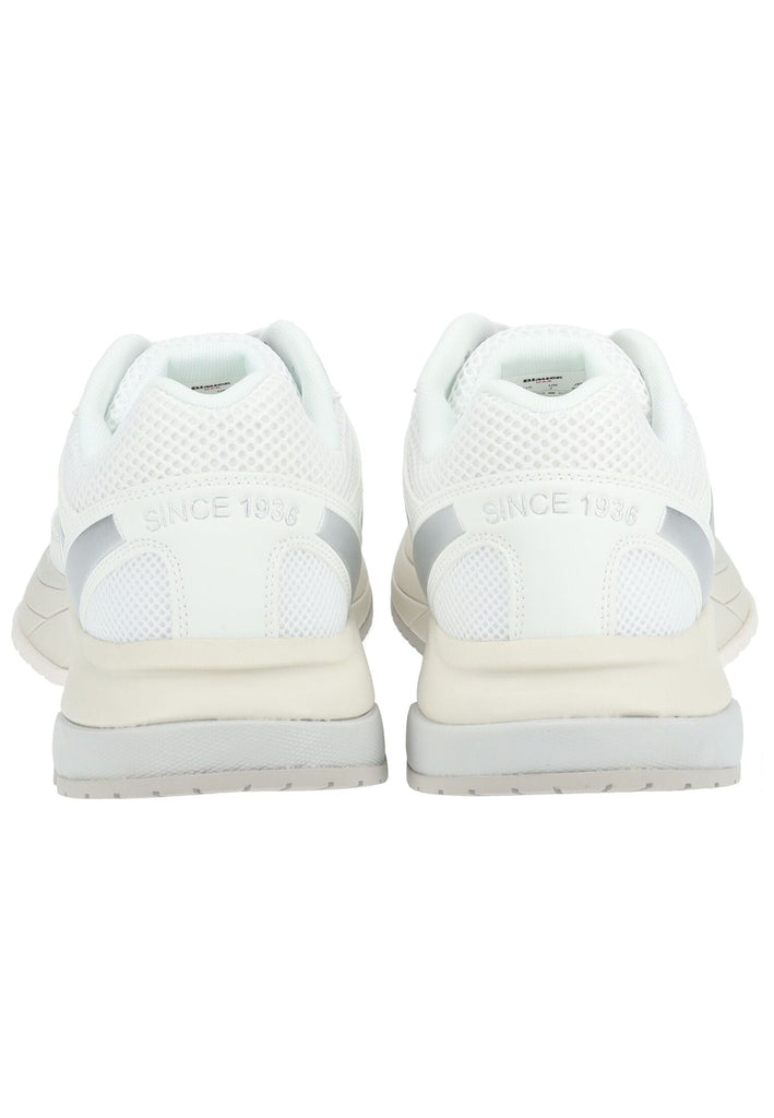 Blauer Sneaker Lederimitat/Textil Weiß/Silber