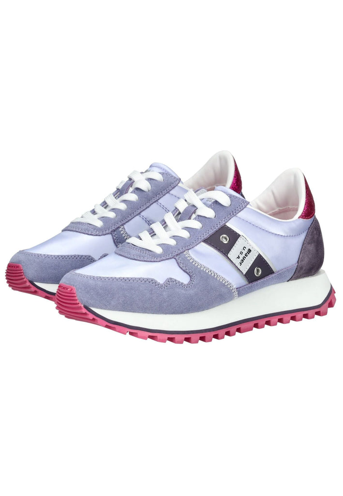 Blauer Sneaker Veloursleder/Textil Lila