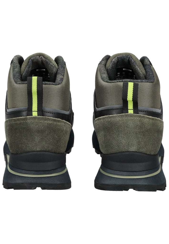 Blauer Stiefelette Veloursleder/Textil Grün/Schwarz Warmfutter