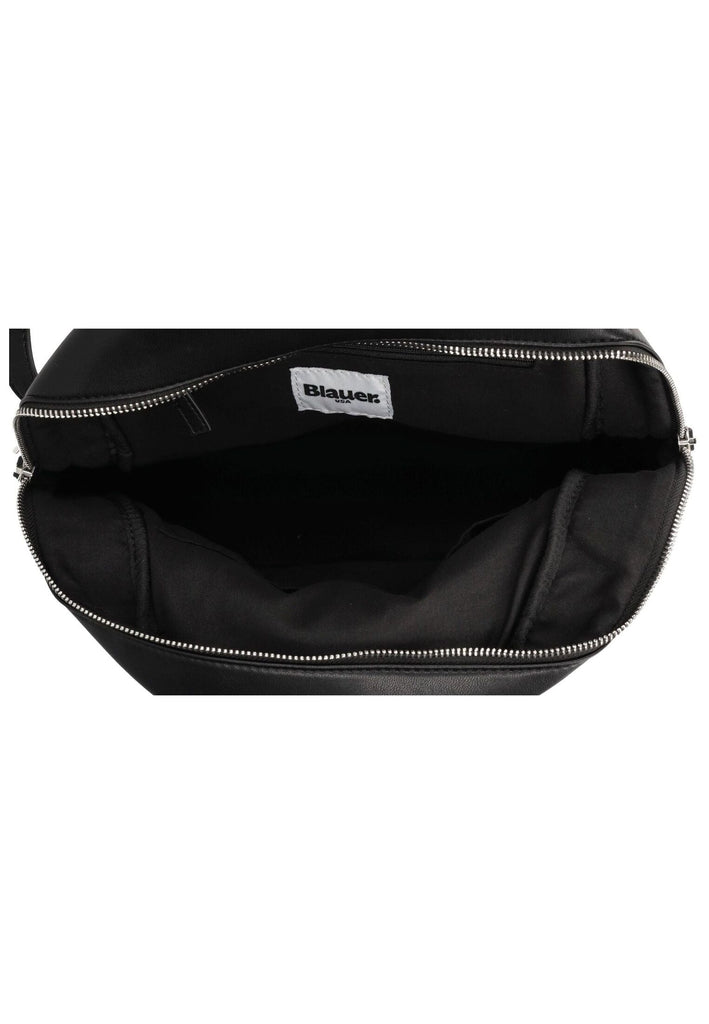 Blauer Taschen Lederimitat Schwarz