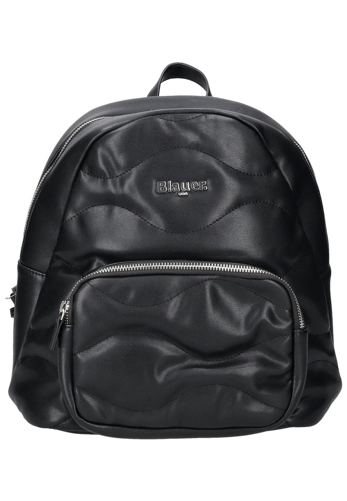 Blauer Taschen Lederimitat Schwarz