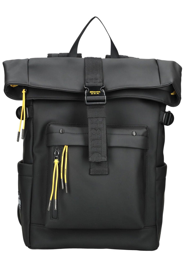 Blauer Taschen Lederimitat Schwarz