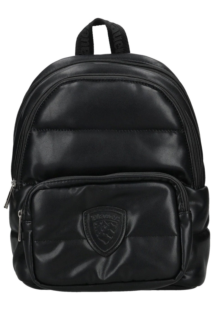 Blauer Taschen Lederimitat Schwarz