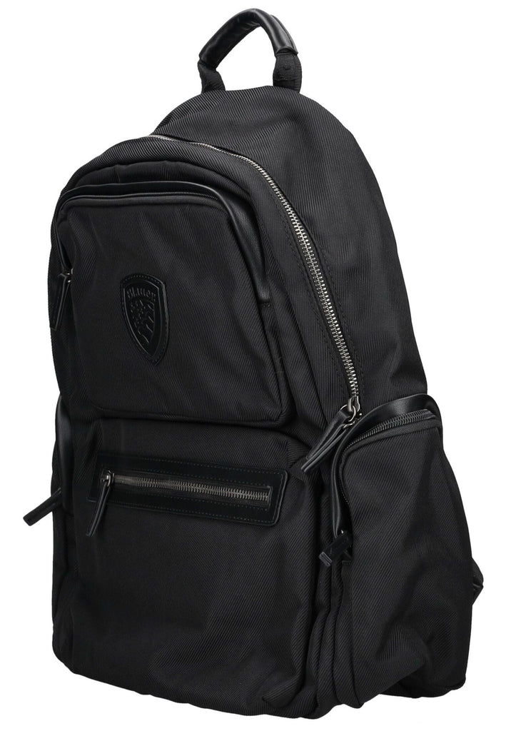 Blauer Taschen Lederimitat Schwarz