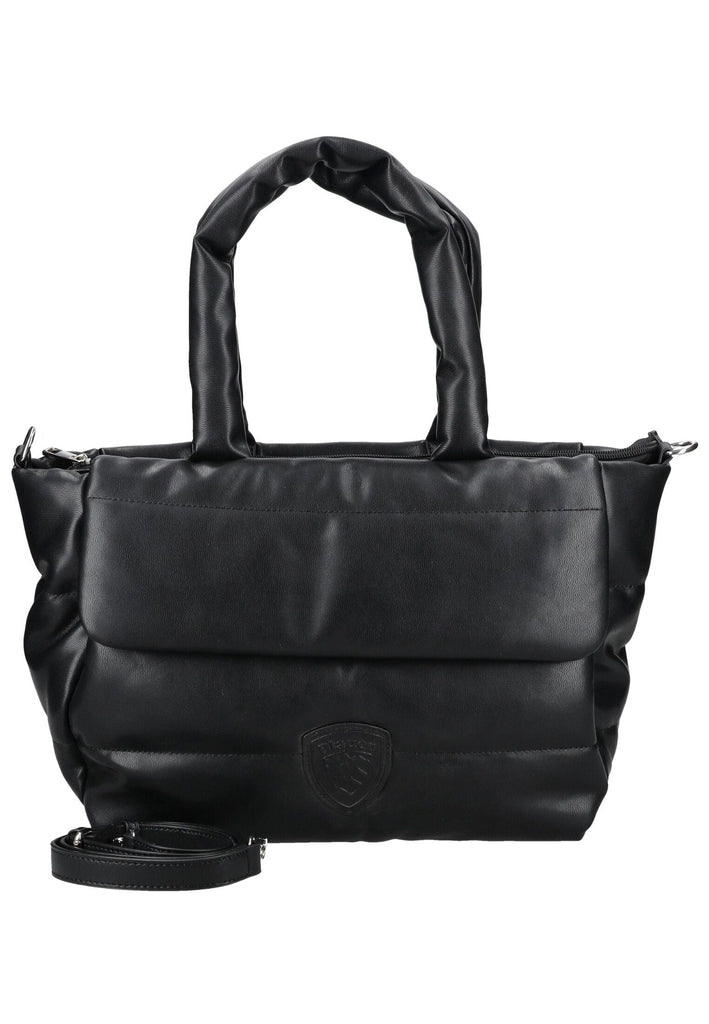 Blauer Taschen Lederimitat Schwarz